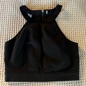 Black Halter Crop Top